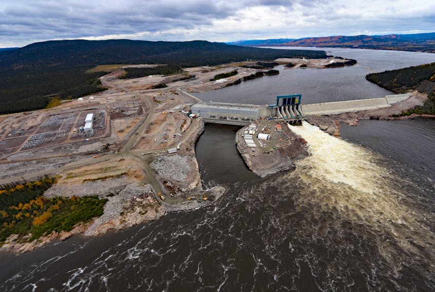 Aerial View of the Muskrat Falls site – looking upstream. - Contributed