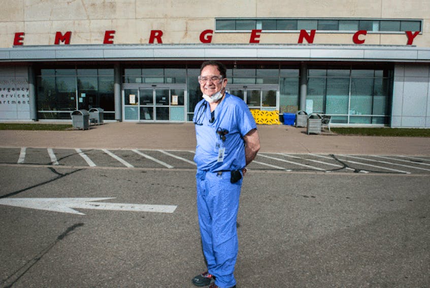 Dr. Brian Levy stands outside of the Emergency Centre at the Brampton Civic Hospital. “Emergency medicine is a perfect fit for my personality,” he says.