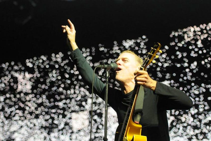 It was a night to remember as Bryan Adams wowed fans at EastLink Arena at Credit Union Place Saturday night. The veteran rocker put on an awe-inspiring show that had a capacity crowd on their feet and chanting for more. “He’s rockin’ tonight,” one fan said midway through the show. Adams played for more than two hours, even bringing one fan onto the stage to sing a duet. For full coverage and more photos, pick up Monday’s copy of the Journal Pioneer.