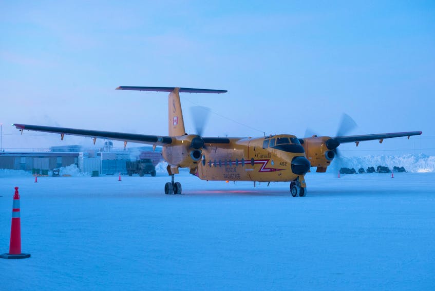 A CC-115 Buffalo aircraft in Resolute Bay, Nunavut on January 30, 2016. Photo: Cpl Justin Ancelin.
