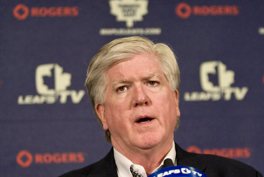 Brian Burke during his days as general manager of the Toronto Maple Leafs.