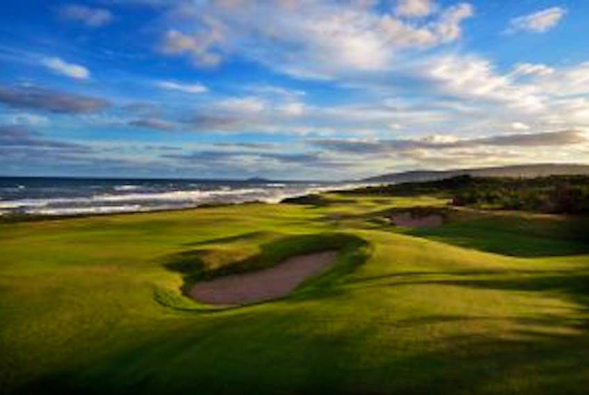 ['This 2013 photo shows the Cabot Links golf course in Inverness. Cabot Links opened in 2012 and is being joined in 2015 by the adjacent Cabot Cliffs course as a golf destination in Atlantic Canada.']