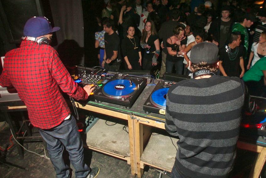 A file shot of Calgary's Smalltown DJs performing at the HiFi Club.