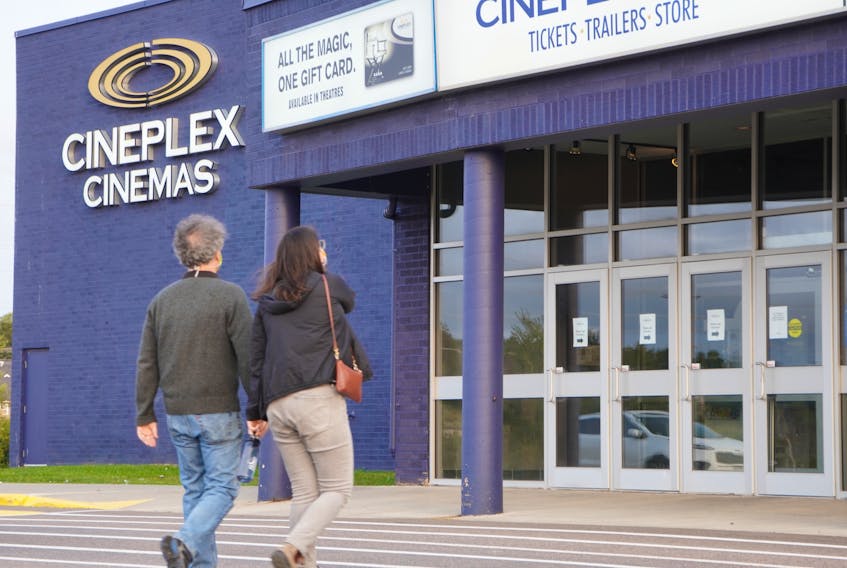 Ken and Claire Kelly head to the movies at Cineplex in Charlottetown recently. The chain says new releases have been bringing people back to the big screen.
