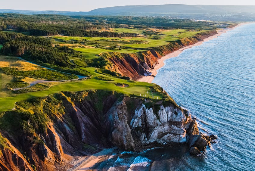 An aerial view of the world-renowned Cabot Cliffs golf course in Inverness, Cape Breton Island. CONTRIBUTED