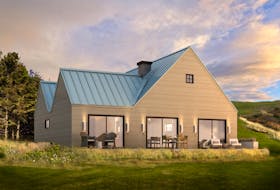 Rendering of a three-bedroom house in the just-launched Cabot Cliffs residential Hillside Homes development. CONTRIBUTED