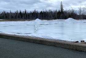 The deflated Cape Breton Health Recreation Complex Dome earlier this week. With no programs taking place due to the COVID-19 pandemic, the dome has been out of operation since the fall. There is no timeline as to when it will resume operation. JEREMY FRASER • CAPE BRETON POST