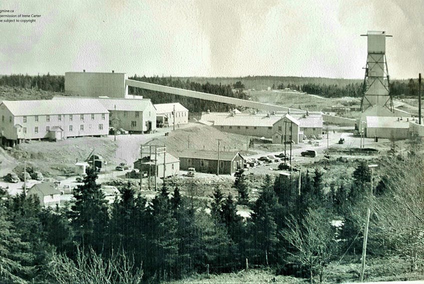 This photograph shows the Stirling Mine as it was before it closed in the mid-1950s. The picture can be found on the stirlingmine.ca website where site curator Jeanette Strachan, an amateur historian, has been collecting information, testimonials and photographs of the old Richmond County mine that closed just prior to her birth. Strachan spent much of her childhood in nearby Framboise where her father ran a gas station and garage along with his work in the mine. CONTRIBUTED by IRENE CARTER