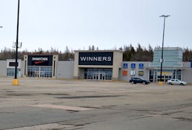 This parking lot is usually filled with cars belonging to workers and customers of Mayflower Mall. Because of store closures due to COVID-19, the parking lot – for the most part – was empty Thursday morning. JEREMY FRASER/CAPE BRETON POST
