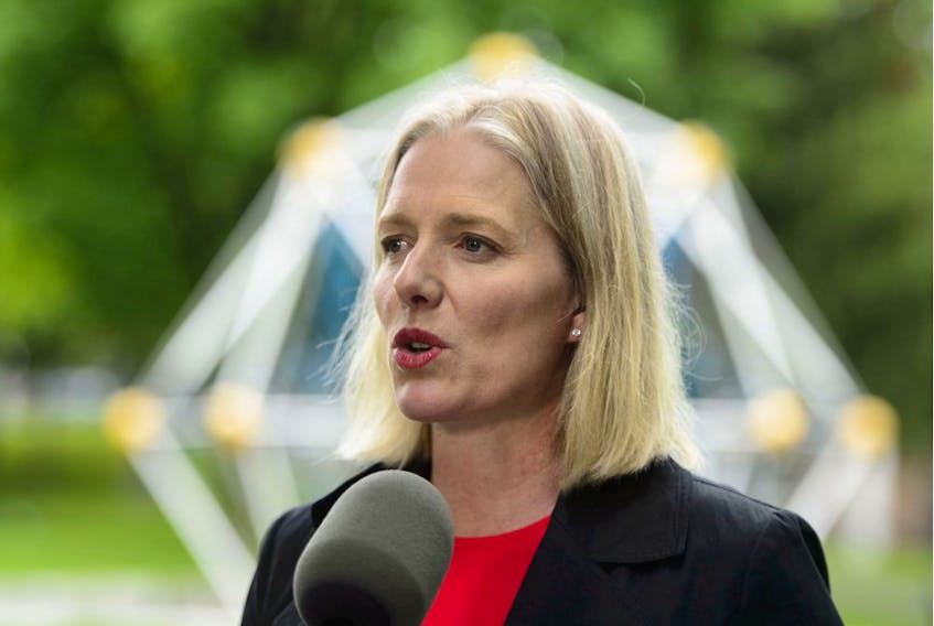 Environment and Climate Change Minister Catherine McKenna makes an announcement on how the federal government will allocate a portion of the proceeds collected as a result of carbon pollution pricing during a press conference in Ottawa on Tuesday, June 25, 2019.