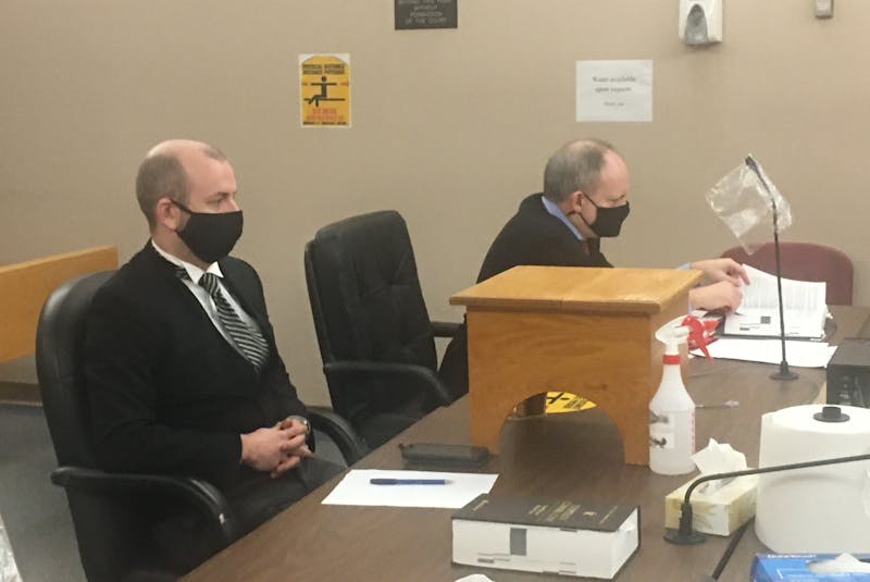 Crown counsel Jeff Summers (left) and Sheldon Steeves are prosecuting the case of 10 correctional officers charged in connection with the death of 33-year-old Jonathan Henoche at Her Majesty's Penitentiary in St. John's in November 2019. The case was called in provincial court for the first time Thursday. - Tara Bradbury