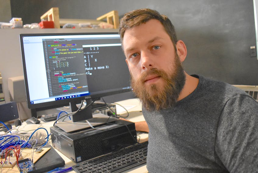 Shawn Boutilier is teaching people how to make video games at the Nova Scotia Power Makerspace in the New Dawn Centre for Social Innovation in Sydney.