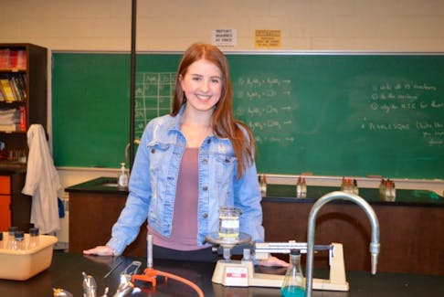Cameryn Evans, the recipient of the prestigious four-year President’s Scholarship from Mount St. Vincent that covers everything from tuition to books and food, plans to study science and chemistry at the Halifax university in the fall.