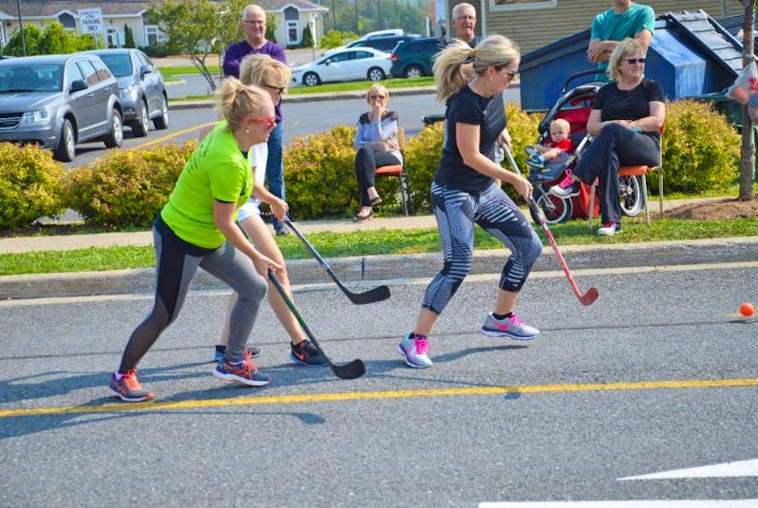 Organizers hosted the fourth annual Because You Care Cup road hockey tournament outside the Membertou Trade & Convention Centre and Heritage Park.  