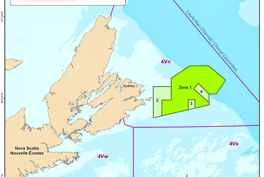 This map shows the newly created Marine Protected Area (MPA) just off eastern Cape Breton.