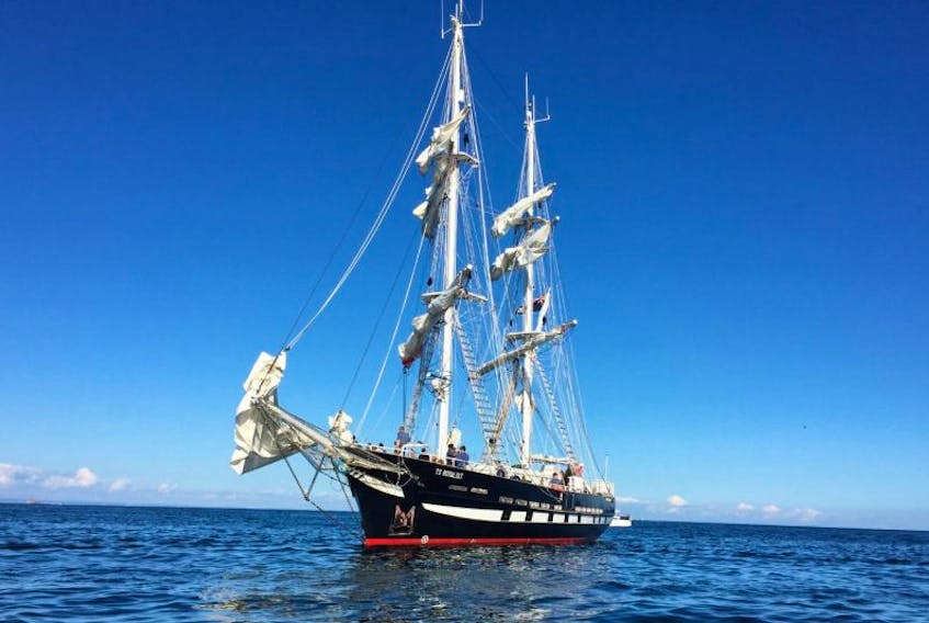 Seen here is the TS Royalist, a square-rigged sailing ship that Howie Centre’s Nikolas Starzonski will be sailing on for two weeks off the United Kingdom’s south coast.