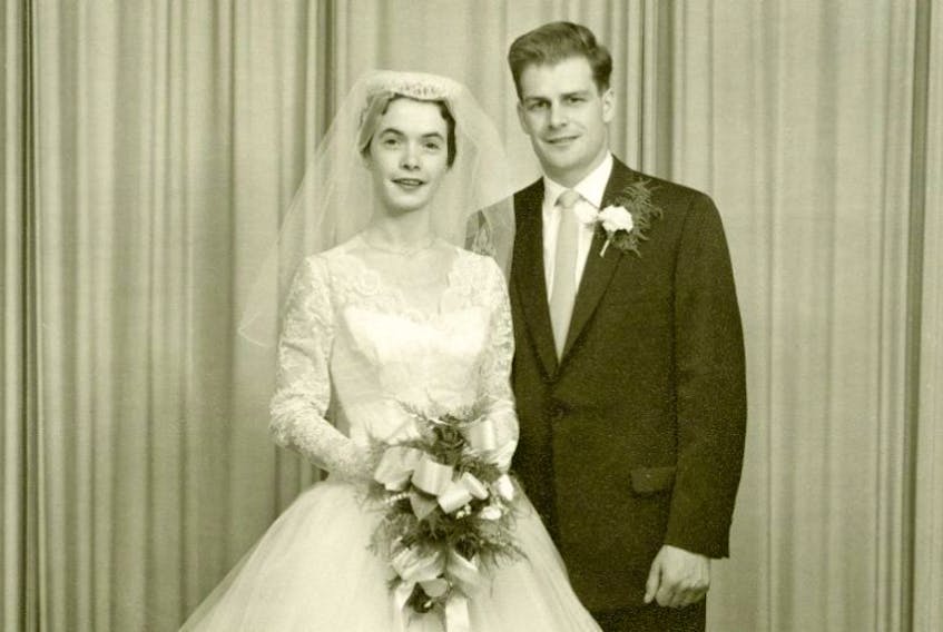 George and Geraldine Walker of Sydney Mines are shown on their wedding day. The couple will mark their 60th anniversary in September, however thanks to a contest won by their daughter, they will be celebrating the milestone on Saturday.
