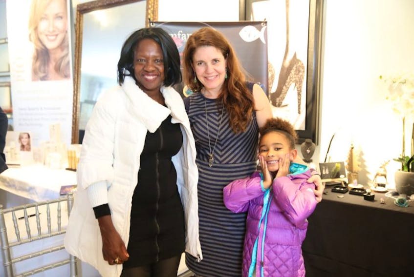 Diana Morrissey, middle, of North Sydney stands with Viola Davis, left, star of the ABC drama “How To Get Away With Murder” and whose 2016 films include “Suicide Squad” and Fences,” and Davis’s daughter, Genesis Tennon. Morrissey was in Beverly Hills, California, recently for the Golden Globe Awards, serving as part of the gifting suites.