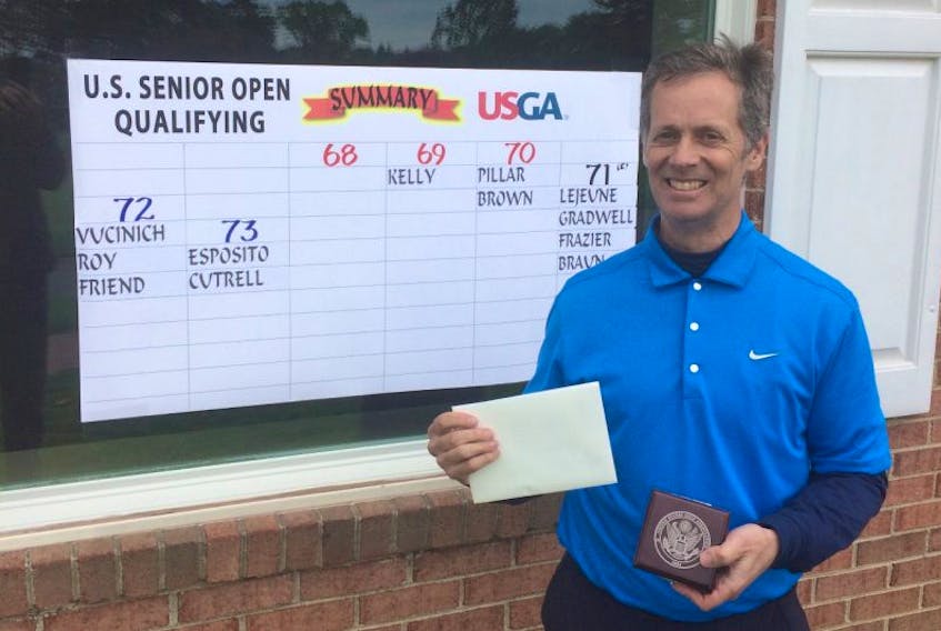 Glace Bay native John Kelly, who now lives in Ottawa, is shown after winning a qualifying tournament in Indiana, Pa., on May 24. With the victory, he earned a spot at the U.S. Senior Open tournament at Salem Country Club in Peabody, Mass., June 29-July 2.