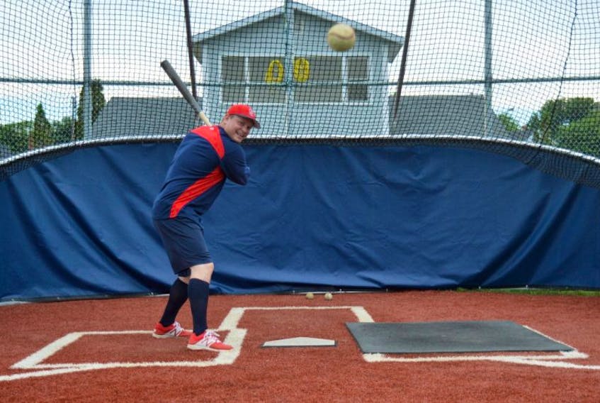 Sydney Sooners third baseman Cory Christie, seen taking batting practice at Susan McEachern Memorial Ball Park in this file photo, earned an all-star nod at the designated hitter position after winning the batting title with a .420 average.