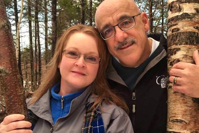 Jackie Deveau, right, shown with his wife Lorna, died on Saturday after a hit-and-run incident on Highway 125 near Exit 8 in Sydney.