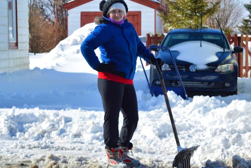 Despite being two weeks past her expected delivery date, Jolene MacInnis has been outside shovelling snow over the past few days in hopes the physical activity will help induce labour. However, the Sydney woman, who loves being outside in the fresh air, said she’s being careful not to do too much. MacInnis was one of thousands of area residents who returned to their driveways to deal with the latest snowfall to hit Cape Breton.