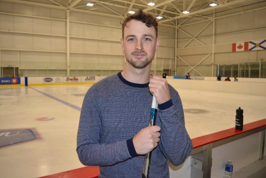 Chris Culligan of Howie Centre is back home after playing three seasons professionally in Cardiff, Wales, and is ready to start the next chapter in his hockey career as an assistant coach with the Cape Breton Unionized Tradesmen.