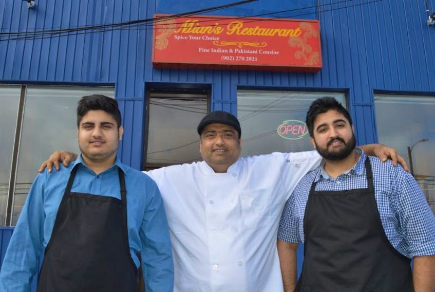 From left, Aamir Ahmad, Mian Ahmad, and Athar Ahmad. After over a month of renovations, the Ahmad family officially opened Mian’s Restaurant on Monday. The restaurant is located at the former Zana’s Diner on George Street in Sydney.