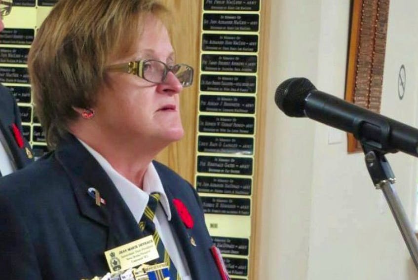 Port Hawkesbury resident Jean Marie Deveaux, who passed away Sunday at age 66, is shown in the file photo. For more than 30 years, she held a number of high posts with the Royal Canadian Legion.