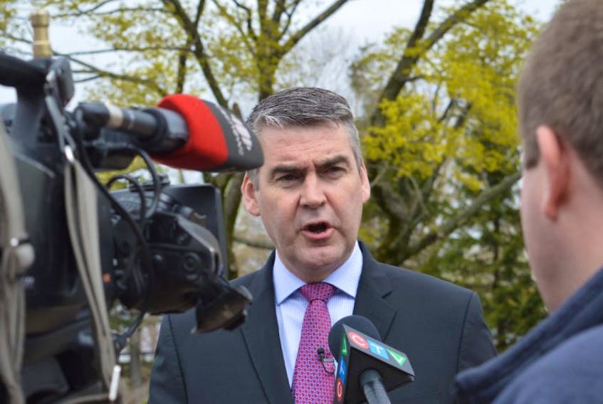 Liberal Party Leader Stephen McNeil spoke to reporters at a Sydney and Area Chamber of Commerce luncheon at the Joan Harriss Cruise Pavilion in Sydney on Wednesday.