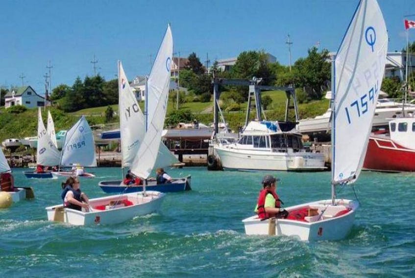 Students are shown here taking part in the Northern Yacht Club’s junior sail program.