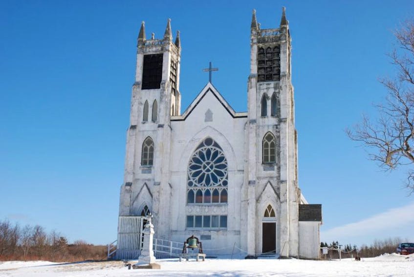 The former St. Alphonsus church in Victoria Mines has been purchased by the Stone Church Restoration Society, which is now waiting for the land to be subdivided in order to take possession.