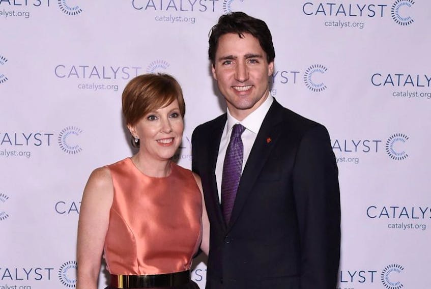 Catalyst president Deborah Gillis is shown with Prime Minister Justin Trudeau at the 2016 Catalyst Awards.