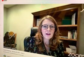 CBRM Amanda McDougall, shown during Tuesday's virtual council meeting on Zoom, was successful in getting council to approve her initiative to hire a Municipal Indigenous Officer and a Community Consultation Coordinator. DAVID JALA/CAPE BRETON POST