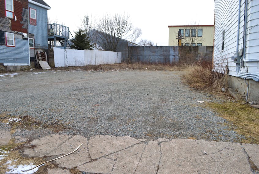 A piece of vacant land up for tender by the Cape Breton Regional Municipality. Of the 69 properties up for tender, this is the only one in Sydney. Sharon Montgomery-Dupe/Cape Breton Post