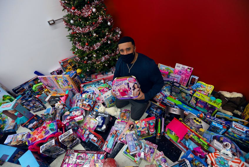 Dec. 13, 2020—Cedric (Ceddie) Dechamp, originally from Uniacke Square, is a business owner of Legends barber shop . He has organized a toy drive to give back to underpriviledged families over the holidays.
ERIC WYNNE/Chronicle Herald