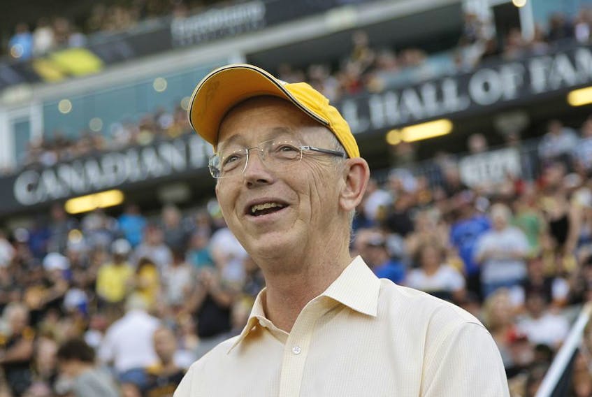 Hamilton Tiger-Cats owner Bob Young considers himself the team's caretaker, saying the true owners are the team's fans. For Terry Jones Saturday, November 16, 2019 column in advance of the CFL's Eastern Final between the Ticats and the Edmonton Eskimos. Supplied/Hamilton Tiger-Cats Football Club