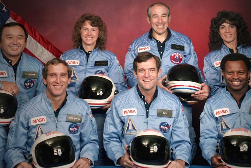 The crew of the Challenger before their fateful mission.