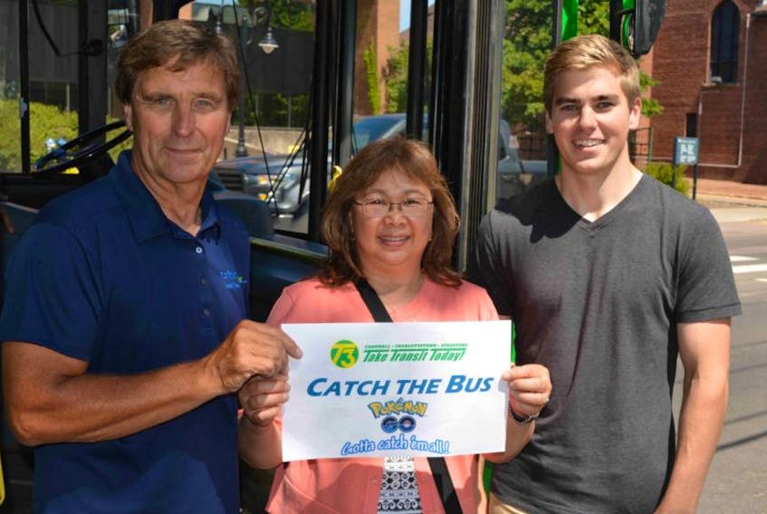 <p>Transit service in Charlottetown, Cornwall and Stratford is offering free rides this week for Pokemon players. Just show the app and get on free. It was Ryan Cassidy, right, who came up with the idea. He quickly shared it with his father Mike, left, who operates the transit service. Ying Gilbert, the newly-hired director of business services for T3 Transit and Maritime Bus, said other transit systems are jumping on the Pokemon craze.</p>