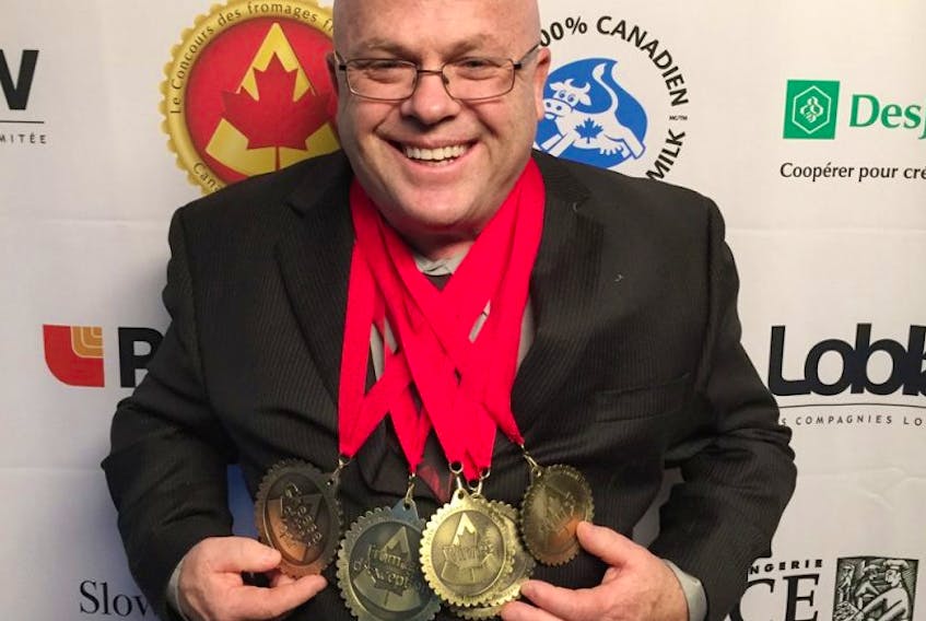 <p>Armand Bernard, Cows Creamery cheesemaker, went to Montreal recently on behalf of the Island based company to accept five awards for their Avonlea Clothbound Cheddar and Appletree Smoked Cheddar.&nbsp;</p>