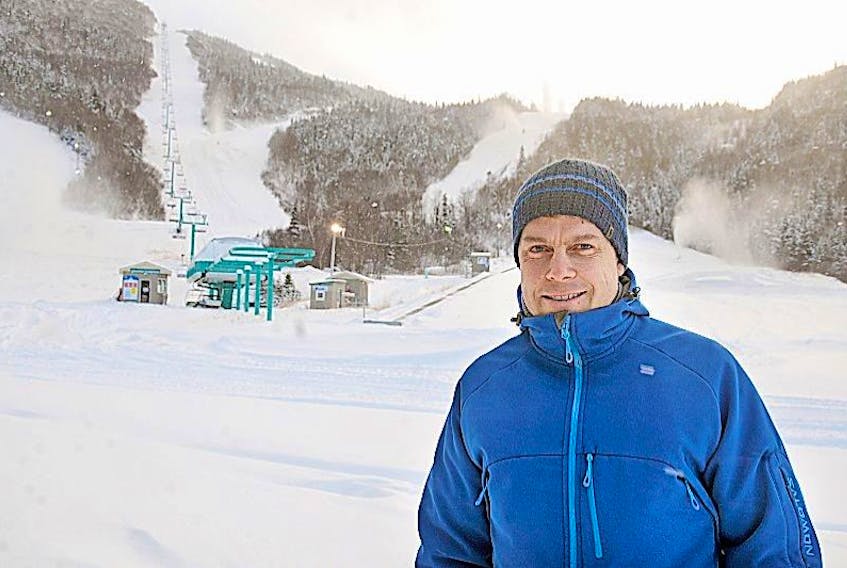 <p>Chris Beckett is seen at the base of the Marble Mountain in this December 2013 photo. Beckett resigned as the facility’s general manager last week.</p>
<p>&nbsp;</p>
