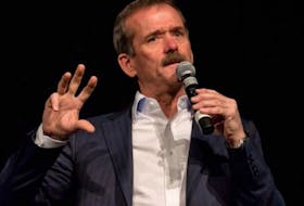 Chris Hadfield speaks to a packed room at the World Trade and Convention Centre on Nov. 16 &nbsp; &nbsp;