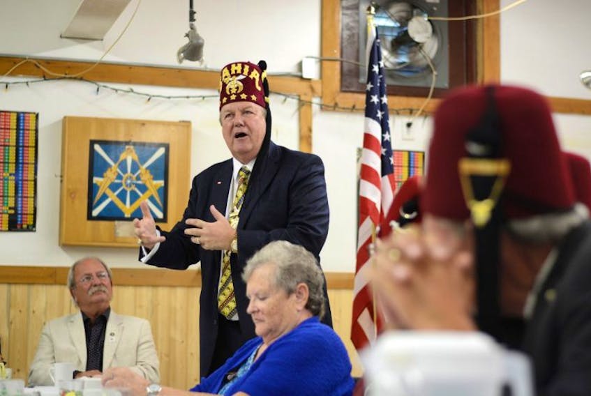 Gary Bergenske, the Imperial Potentate of Shriners Internationa,l was in Amherst on Friday. He told several stories of the good work Shriners do, including the story of a seven-year-old girl he met in Sacramento, California. Bergenske is from Florida. 