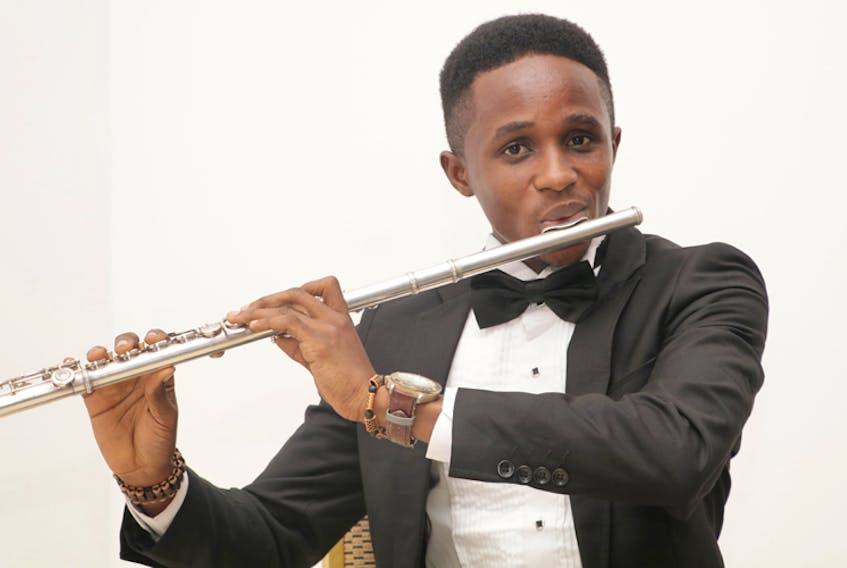 Ogo-Oluwa Sobukola is working hard to raise funds to remain in Canada and follow his dream of studying the flute.