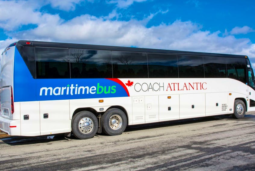 Coach Atlantic Maritime Bus says the company projects a loss of $30 million in 2020 because of COVID-19. Despite the losses, the company continues to offer bus service three days a week, which includes spots in Cape Breton. PHOTO/COACH ATLANTIC MARITIME BUS