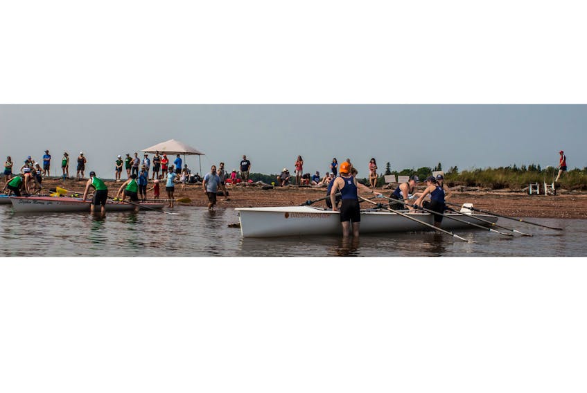 Rowers get set for a race at the 2018 Red Island Regatta. Jason Hoyt Photography/