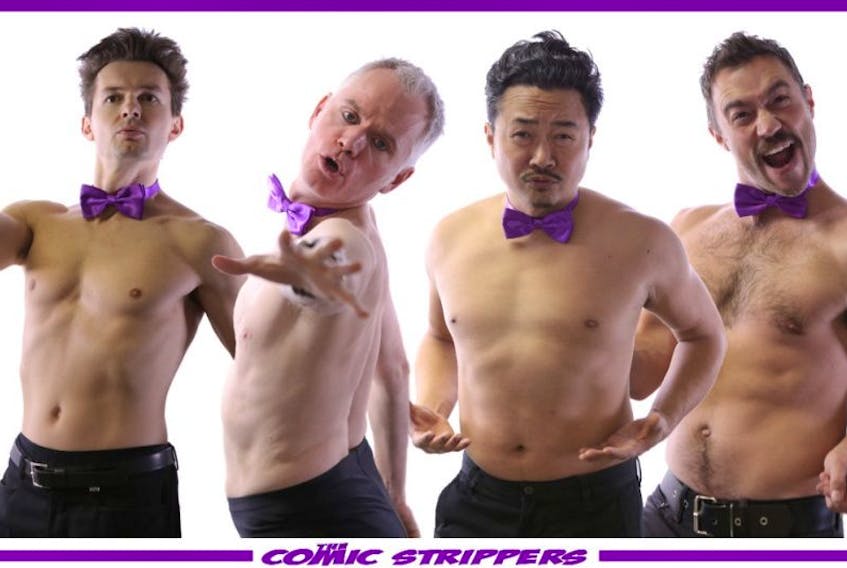 The Comic Strippers perform Friday night at Summerside's Harbourfront Theatre. The show, a parody of male strippers, s<span>emi-undressed and completely unscripted, a show for all genres over the age of 19.</span>