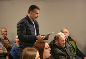 Gary Evans of the Grand Bank Community Youth Network (CYN) was among those who voiced their opinions during the public consultation. He said including community space for youth in a town hall project would provide value to the town by giving children a safe place to go. PAUL HERRIDGE/THE SOUTHERN GAZETTE