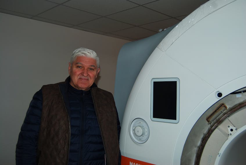 Brent Oram, Atlantic Canada account manager for Siemens, originally hails from Corner Brook. He was proud to deliver a new MRI unit to his hometown's hospital. STEPHEN ROBERTS/THE WESTERN STAR