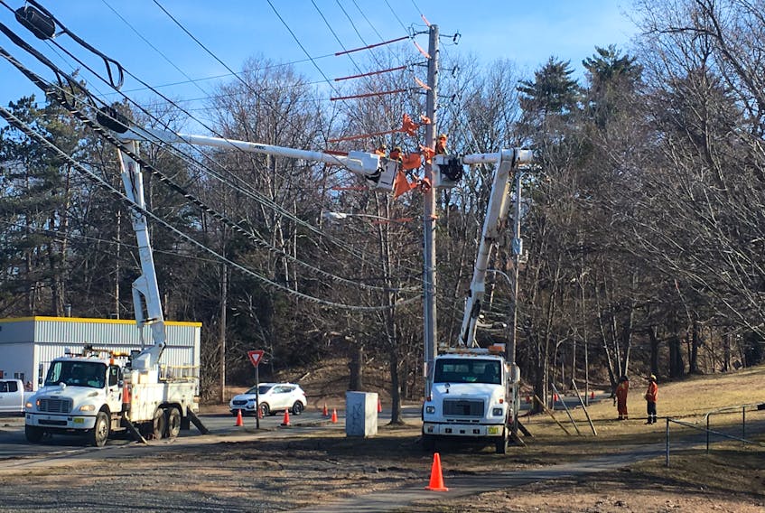 Crews from Nova Scotia Power are due to be working near the Kentville bridge for the next four to six weeks.